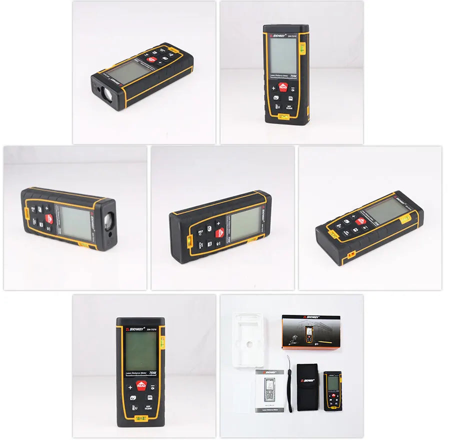SW-TG50 Range Finder Laser Double Horizontal Bubble Distance Meter 50M 70M 100M Range Battery-Powered Hand Tool Device SW-TG50 Range Finder Laser Double Horizontal Bubble Distance Meter 50M 70M 100M Range Battery-Powered Hand Tool Device